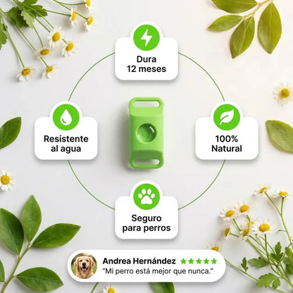 OptimaPets - 12 Meses de Protección Antipulgas y Garrapatas 100% Natural para Perros