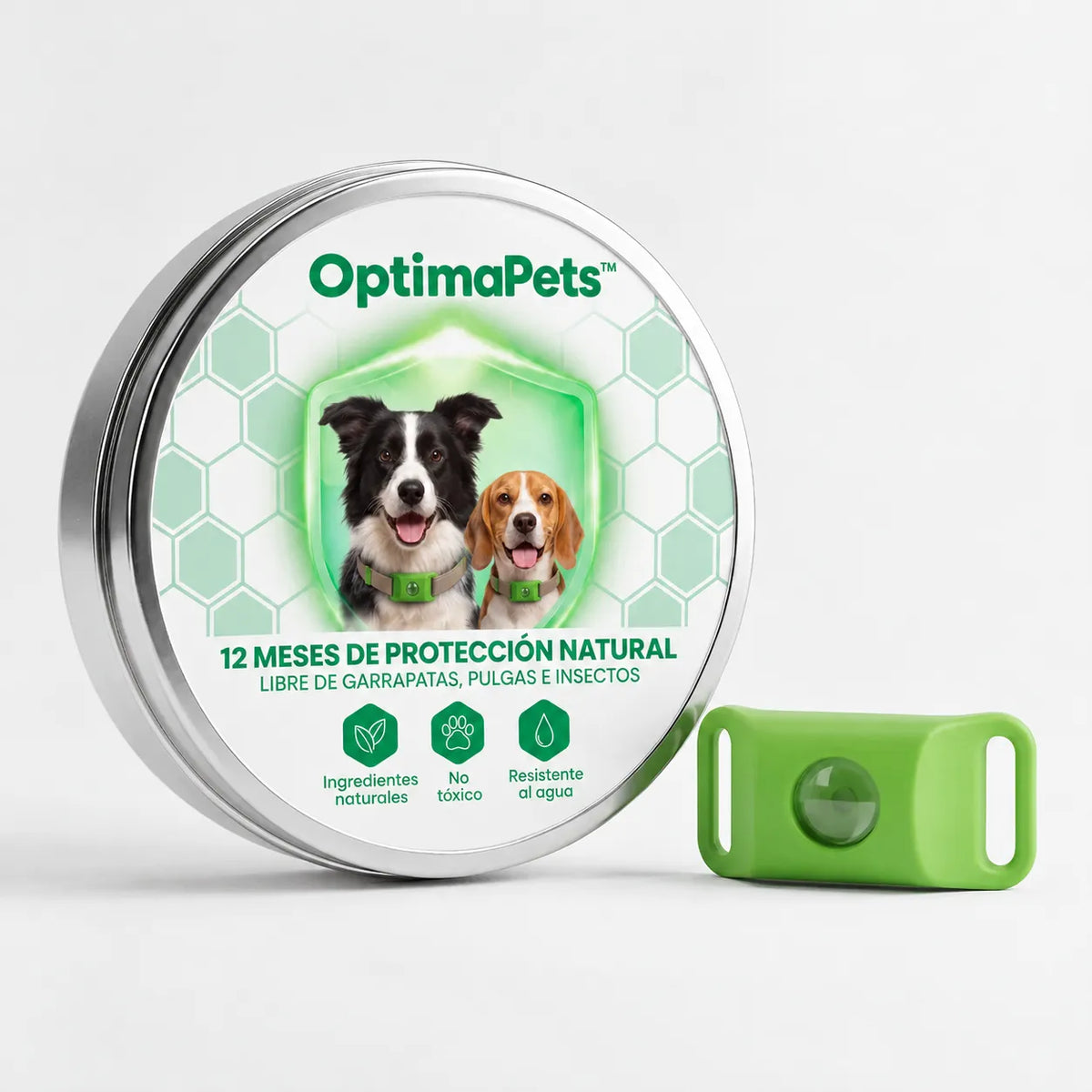 OptimaPets - 12 Meses de Protección Antipulgas y Garrapatas 100% Natural para Perros